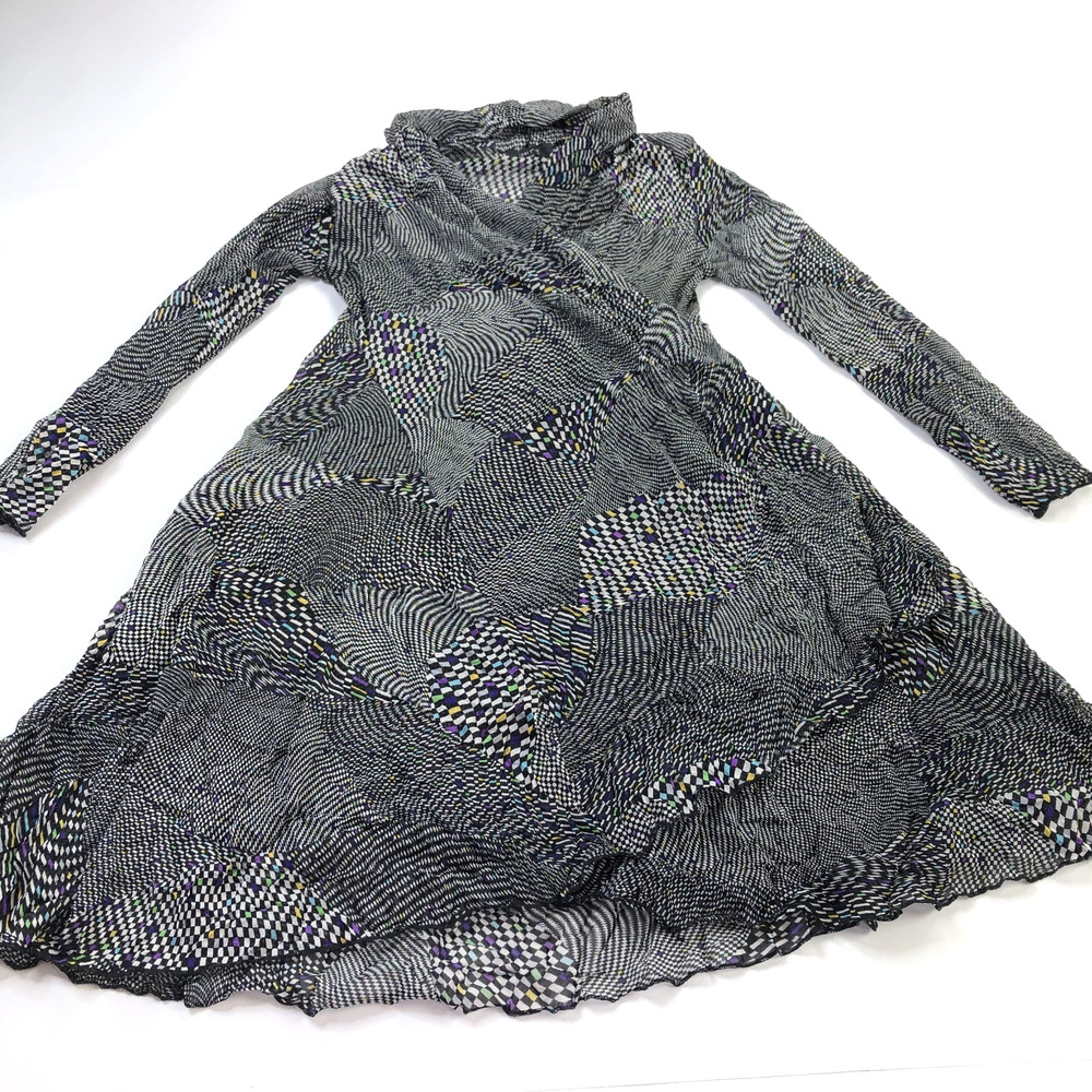 Comfy USA Small Sheer Lagenlook See Through Cover Up Cardigan Dress